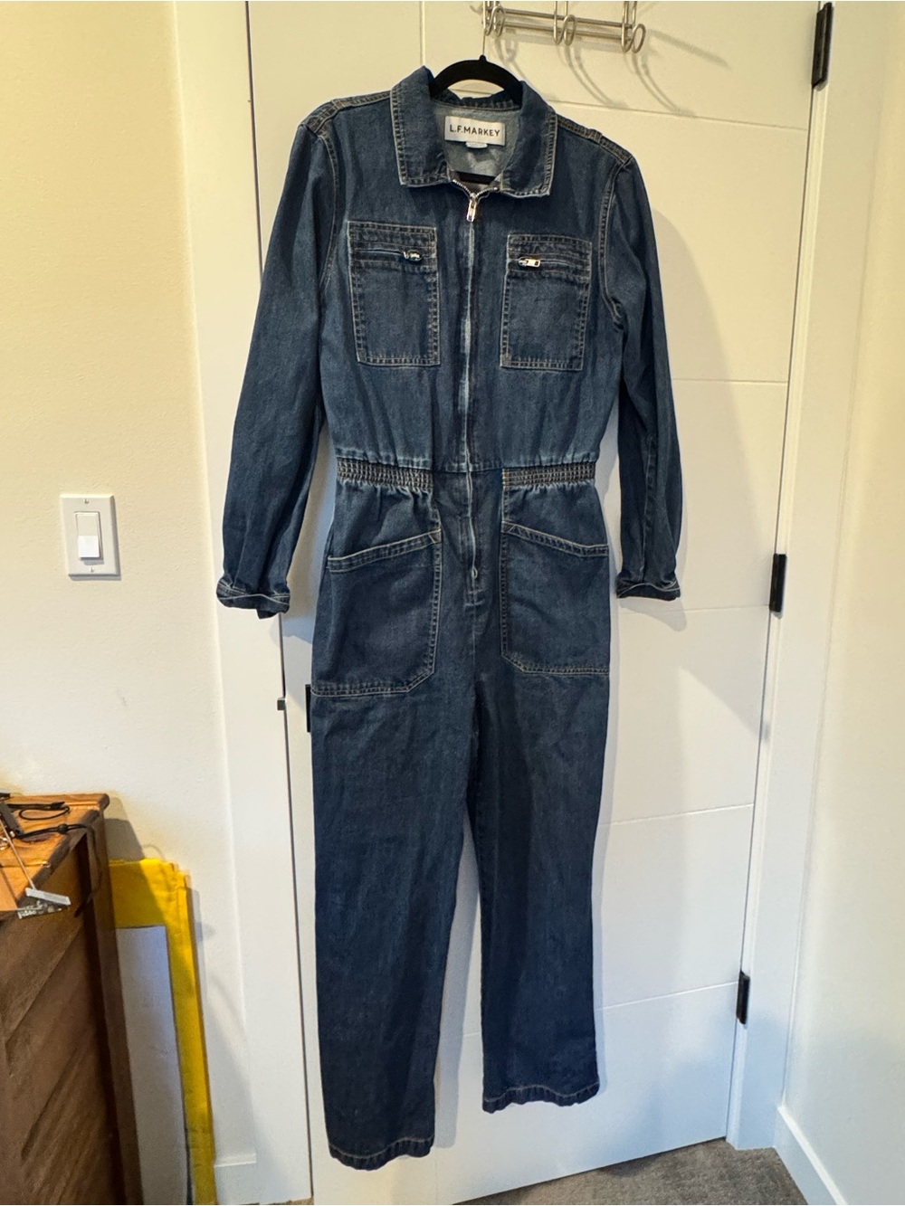 L.F. Markey Women's long sleeve indigo boilersuit